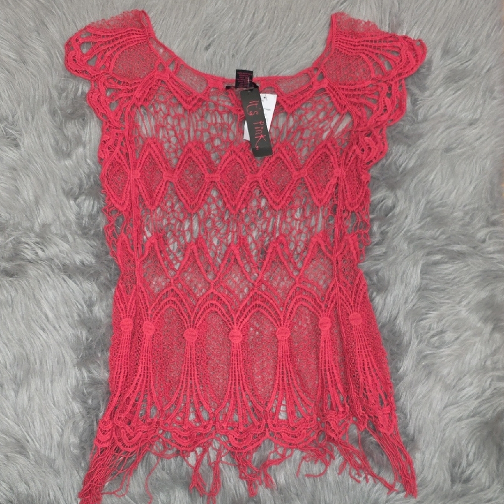 Red Crochet Top